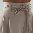 thumbnail image 4 of Women's Casual Pants High Waisted Side Pocket Straight Leg Work Pants Women'S Fashionable High Waist Zipper Casual Pants Suit Pants,Yellow Women's Casual Pants L, 4 of 8