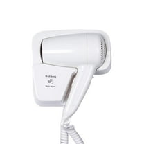 1 Pcs Hotel Wall Mounted Hair Dryer,Professional Household Blow Dryer,White Bathroom Hairdryer with Stand Rack,Fast Drying,Perfect Gifts,for Salon Restroom By HXRH