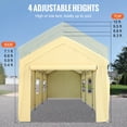 thumbnail image 4 of VEVOR Carport Canopy Car Canopy 10 x 20ft w/ 8 Legs Sidewalls Windows Yellow, 4 of 9