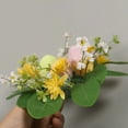 thumbnail image 4 of Mrzvby Easter Wreath Decoration,Easter Party Simulation Flower Desktop Decoration Candlestick Candle Wreath Arrangement Flower Wreath Easter Egg Ring, 4 of 7