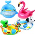 thumbnail image 1 of Flotadores inflables para piscina iGeekid de 1 a 4 años con asiento de seguridad, paquete de 4, 1 of 5