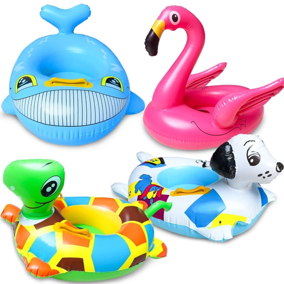 Flotadores inflables para piscina iGeekid de 1 a 4 años con asiento de seguridad, paquete de 4