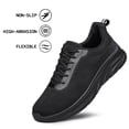 thumbnail image 5 of YHOON Men Walking Shoes Lightweight Breathable Running Tennis Sneakers Athletic Gym Workout Training Slip on Shoes All Black Size 7.5, 5 of 9