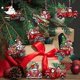 thumbnail image 5 of Wooden Christmas Truck Ornaments Red Truck Wooden Hanging Ornaments Wooden Car Crafts with Bead Farmhouse Hanging Decor for Xmas Tree Decoration Holid, 5 of 5