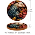 thumbnail image 3 of Pangolin 6PCS Round Microfiber Leather Coasters, 11x11 cm/4.3x4.3 in, Stylish Drink Mats for Home and Office, Absorbent and Beverage Coasters, 3 of 6