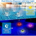 thumbnail image 5 of Fwttom Chlorine Tablet Floater Solar Floating Pool Lights, Pool Chemical Dispenser Compatible Chlorine Supports 1-4 Tablets Multi-Purpose Solar Pool Lights, 5 of 7