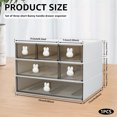 thumbnail image 2 of 3Pcs Plastic Cupboard Organizer Large Capacity Tea Bag Storage Box with Transparent Drawer Stackable Desktop Organizer for Office, 2 of 9