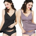 thumbnail image 6 of Baywell Women's Breastfeeding Top, Maternity Nursing Tank Tops Seamless Cotton Basic Vest Sleeping Breastfeeding Bra Gray 110-132lbs, 6 of 10