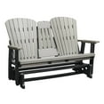 thumbnail image 2 of Glider Bench - Dual Fan Back, Drop Table - Outdoor Patio Seating - Light Gray, 2 of 5