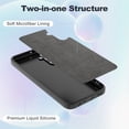 thumbnail image 5 of Elegant Choise Liquid Silicone Case with 2Pcs Screen Protector for Samsung Galaxy A25 5G, Black, 5 of 15