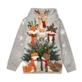 thumbnail image 5 of Girls Sweatshirt Pullover Crewneck Oversized Pullover Cotton Clothes Printed Long Sleeves Tops Casual Fleece Sweater with Pocket Fall Winter Warm Sweatshirts Kids Hoodies, 5 of 6