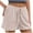 Beige, variant on UAMVSH Pajama Bottoms for Women Ribbed Solid Color Comfy Lounge Shorts with Ruffle Hem Elastic Waist Drawstring Sleep Shorts