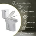 thumbnail image 5 of Los Flexi 21 Inch Extra Tall Toilet, Comfort Elongated Bowl, Ideal for Seniors, Disabled, Tall Users, 1.28 GPF Flush, 12-in Rough-in, 5 of 13