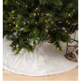 thumbnail image 2 of Fennco Styles Noël Blanc Faux Fur Design White Holiday Christmas Tree Skirt 72" Round, 2 of 2