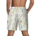thumbnail image 4 of Balery Flower Rabbit Mens Swim Trunks Swim Shorts for Men Quick Dry Inseam Beach Shorts with Compression Liner Pocket-3X-Large, 4 of 9