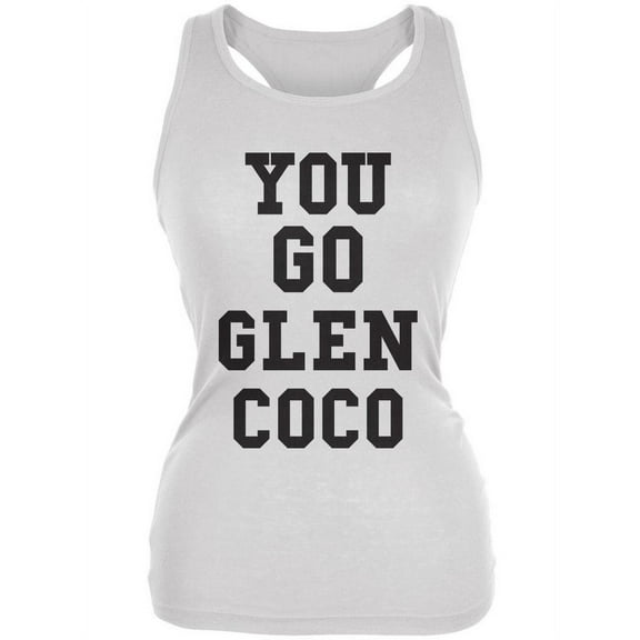 You Go, Glen Coco White Juniors Soft Tank Top - Medium
