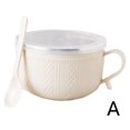 thumbnail image 3 of Bol à Nouilles Instantanées en Acier Inoxydable Bol à Riz Bol à Soupe avec Couvercle et Poignée, 3 of 4