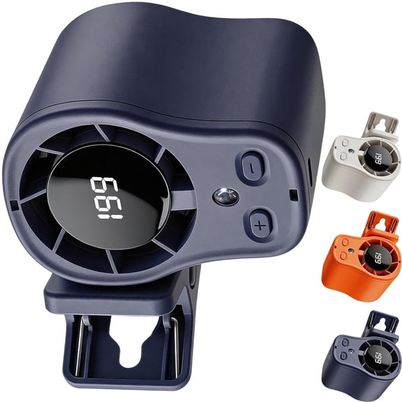 Hands-Free Personal Cooling Fan with LED Display, Car Clip On Air Conditioner Fan with 360° Rotation, LED Display, USB Rechargeable, Mini Personal Fan