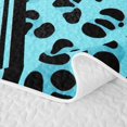 thumbnail image 5 of Homewish Animal Print Quilt Full, Blue Zebra Leopard Print Full Bedspread Sets, 3-Piece 1 Coverlet and 2 Pillowcases, 5 of 7
