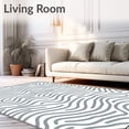 thumbnail image 2 of ODIKA 4'x6' Machine Washable Non-Slip Area Rug, Plush Burrow Comfort Den With Adjoining Crawl Passages For Kittens High Traffic Rug with Pad, Gray, 679359, 2 of 8