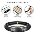 thumbnail image 6 of Fotbe Monochrome Leopard Horse for Steering Wheel Cover Universal 15 in Car Accessories for Men Women,Steering Wheel Protector Comfortable Protective Case for SUV Sedan Decor, 6 of 8