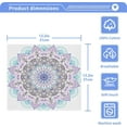 thumbnail image 4 of Dreamtimes 6 PCS Flower with Mandala Washcloths, 12 X 12 Inches Cotton Wash Cloths, Highly Absorbent and Soft Face Towels for Bathroom,Gym,Hotel and Spa, 4 of 7