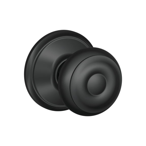 Schlage Residential F10 GEO 622 Passage Latch Georgian Knob Black