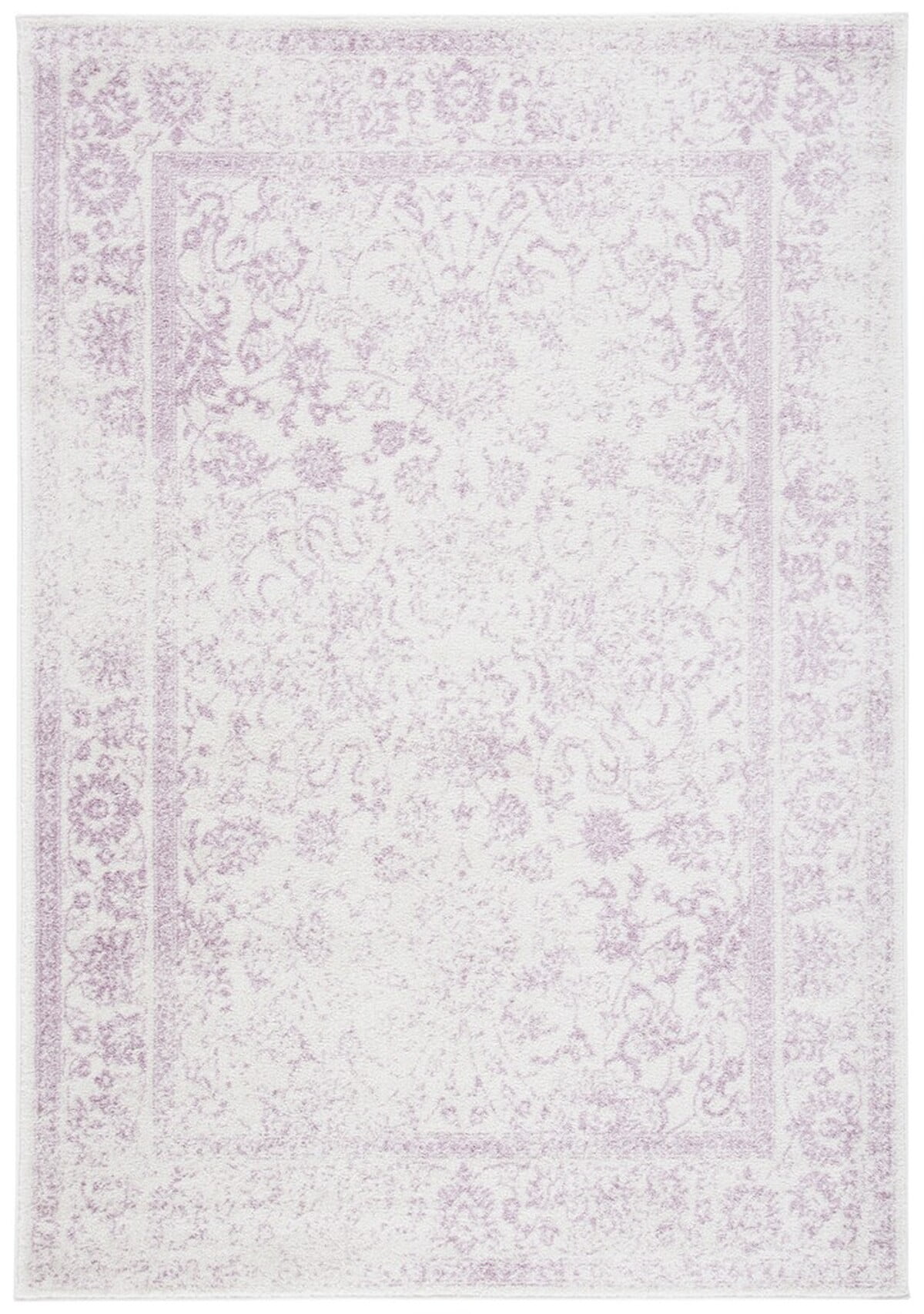 SAFAVIEH Adirondack Wyatt Traditional Area Rug, Ivory/Lavender, 5'1" x 7'6"