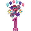 Trolls World Tour 1st Birthday Party Supplies Poppy Balloon Bouquet Decorations