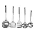 thumbnail image 1 of Ensemble d'Ustensiles de Cuisine Ensemble d'Outils de Cuisine Ensemble d'Ustensiles de Cuisson Ustensiles de Cuisine en Acier Inoxydable Ensemble d'Outils de Cuisine en Acier Inoxydable 5 Pcs Ensemble d'Ustensiles de Cuisine Multifonction en Acier Inoxydable, 1 of 8