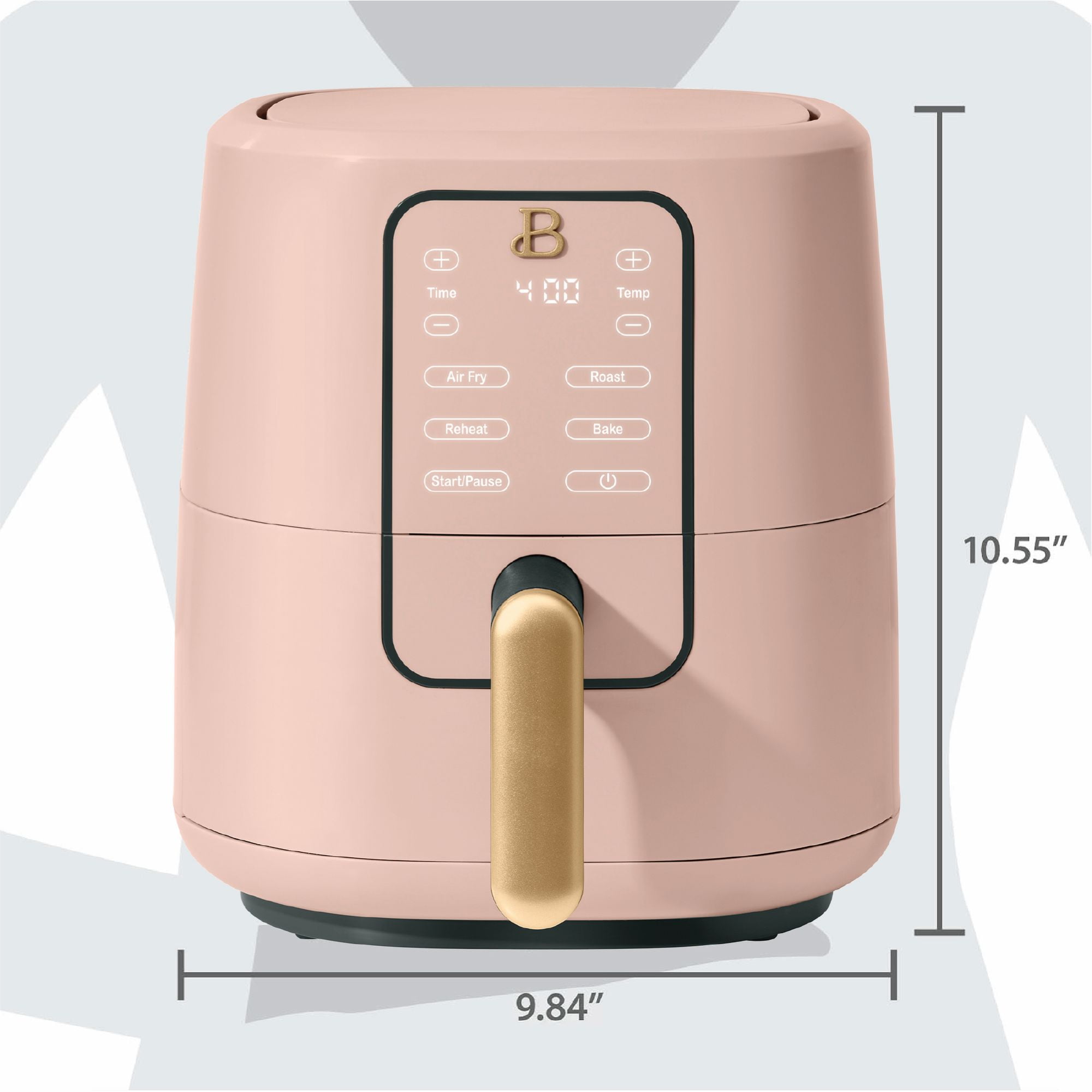 Beautiful 3 Qt Air Fryer with TurboCrisp Technology, Rose by Drew Barrymore