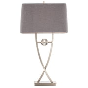 Pacific Coast Lighting Acrylic Ball 32 Tall Open Frame Large Modern End Table Lamp Silver Brushed Nickel Finish Metal Living Room