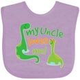 thumbnail image 3 of Inktastic My Uncle Loves Me Boys Baby Bib, 3 of 4