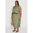 thumbnail image 4 of Womens Plus Size Linen V-Neck Cropped Vest, 4 of 5