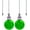 Green, variant on Crystal Ceiling Fan Pull Chain, 2Pcs 21 Inches Decorative Fan String Pulls Pendant Extension, 3mm Diameter Beaded Fan Pull Chains Extender Ornament with Connector