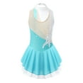 thumbnail image 2 of Lejafay Girls Sequins Floral Sleeveless Roller Figure Ice Skating Dress Gymnastic Leotard Ballet Lake Green 6, 2 of 7