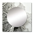 thumbnail image 2 of Designart "Monochromatic Underwater Corals I" coastal White Large Square Mirror - Square Bedroom Mirror Printed Wall Decor - Coastal Square Printed Wall Mirror Art, 2 of 5