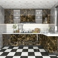 thumbnail image 2 of Brown Marble Contact Paper 15.8"x78.8" AbaBoorty Kitchen Countertop Contact Paper for Dinner Table Marble Paper Peel and Stick Wallpaper Removable Self Adhesive Wallpaper for Vanity Counter Top Desk, 2 of 6