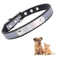 thumbnail image 1 of Collar para perros con etiqueta de nombre grabada, cuero suave, collar para perros, 1 of 4
