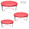 thumbnail image 4 of Lids for Pyrex and Anchor Round Glass Containers (2-Cups, Red-4Pk), 4 of 5