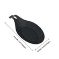 thumbnail image 4 of 2pcs Silicone Spoon Rests Kitchen Utensil Holder Heat Resistance Spoon Rack Spoon Pad for Home Restaurant (Black), 4 of 8