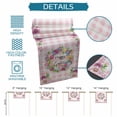 thumbnail image 6 of Spring Easter Table Runner 90 Inches, Watercolor Floral Tulips Wreath Eggs Pink Plaid Bed Runner Dresser Scarves Tabletop for Indoor Outdoor Parties/Ceremony/Banquet, 13" x 90", 6 of 8