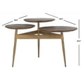 thumbnail image 4 of SAFAVIEH Ian 3 Circle Contemporary Retro Accent Table, Rustic Honey/Gold, 4 of 7