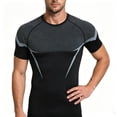 thumbnail image 2 of KLHDSF Men's Athletic Short Sleeve Compression Shirts Stretch Performance T-Shirt Running Workout Tops Quick Dry Base Layer Black L, 2 of 7