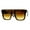 Tortoise (Brown), variant on Oversized Square Sunglasses Unisex Flat Top Hipster Style UV400 Tortoise, Brown
