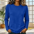 thumbnail image 6 of yillto Womens Long Sleeve Shirts Cotton Crewneck Basic Tees Tops Soft Comfy Solid Color Tshirts, 6 of 7