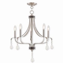 Traditional Five Light Chandelier-Brushed Nickel Finish Bailey Street Home 218-Bel-2120564