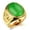 Green, variant on Men Ring 18K Gold Plated Black Stone Band Ring Opening Adjustable