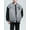 White, variant on Inc Streetwear Urban Embroidery Grid Pattern Baseball Jacket (Men's)