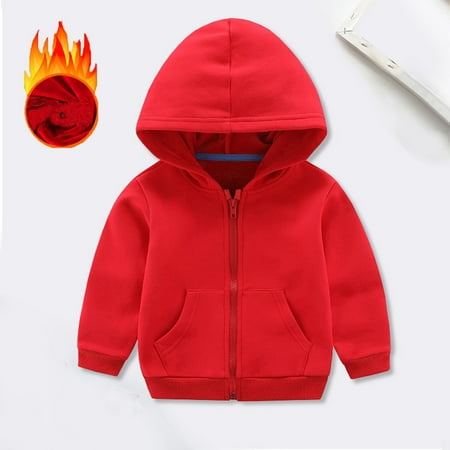 

Toddler Boys Coats & Jackets Autumn Winter Drawstring Hooded Comfortable Loose Long Sleeve Solid Color Pocket Boys Outdoor Jackets & Outerwear Streetwear
